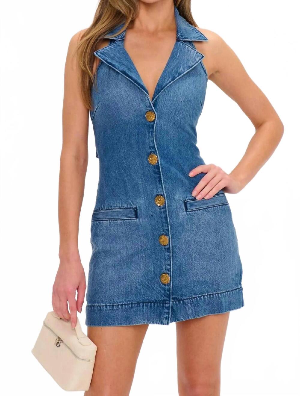 NEW SHOW ME YOUR MUMU darien mini dress in bluebird